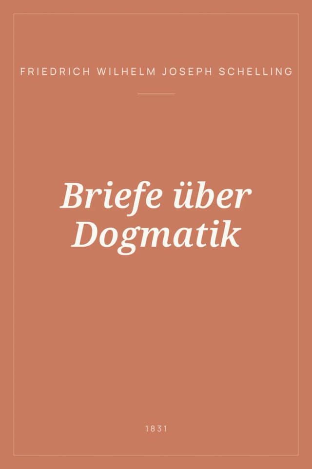Portada de Briefe über Dogmatik