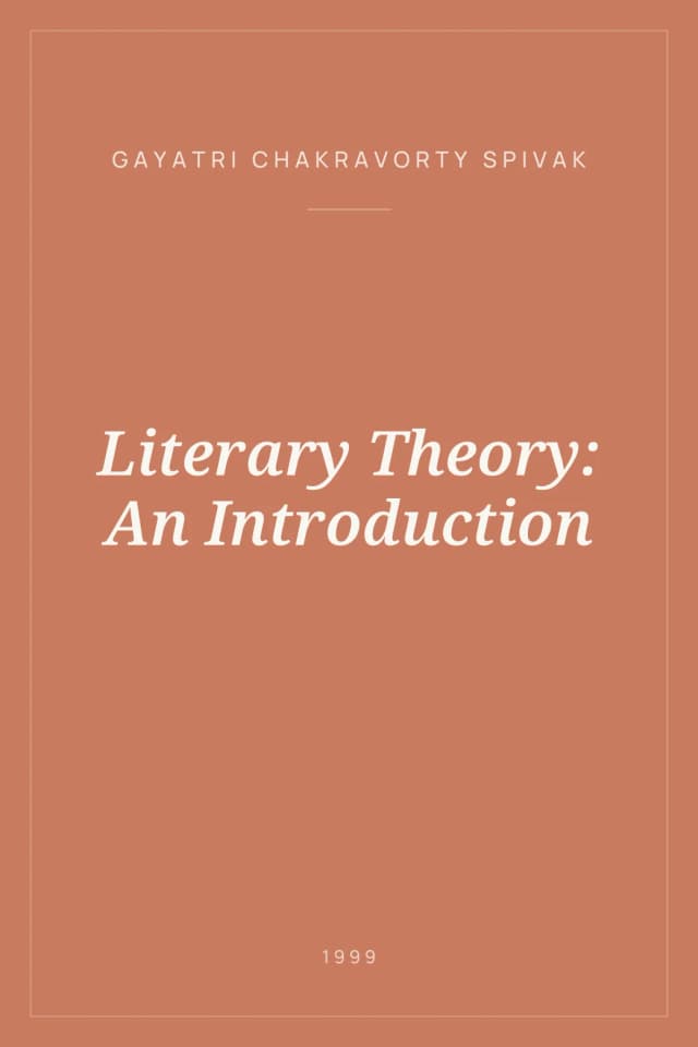Portada de Literary Theory: An Introduction