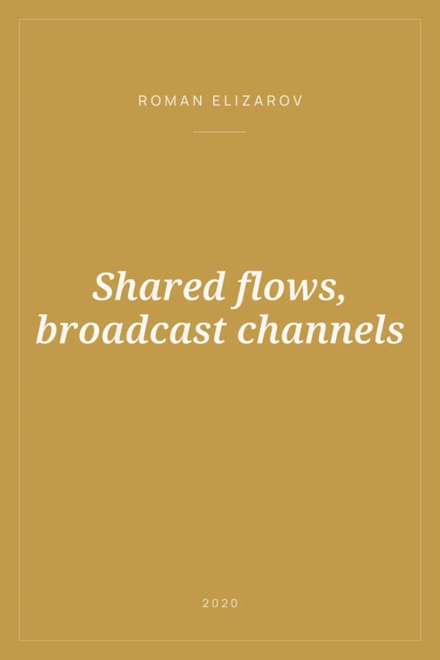Portada de Shared flows, broadcast channels