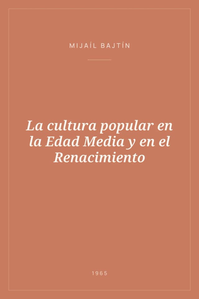 Portada de La cultura popular en la Edad Media y en el Renacimiento