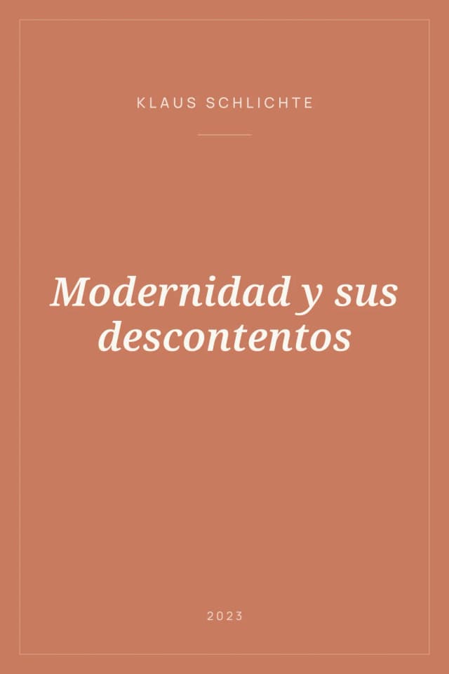 Portada de Modernidad y sus descontentos