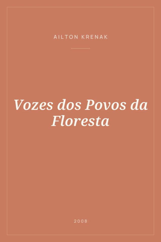 Portada de Vozes dos Povos da Floresta