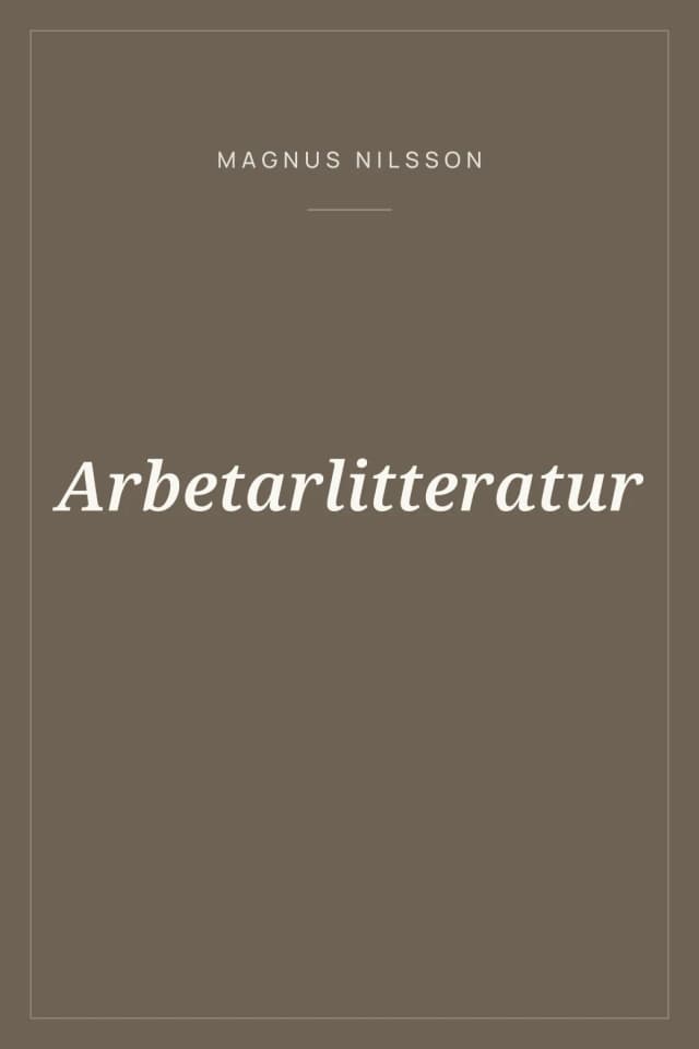 Portada de Arbetarlitteratur