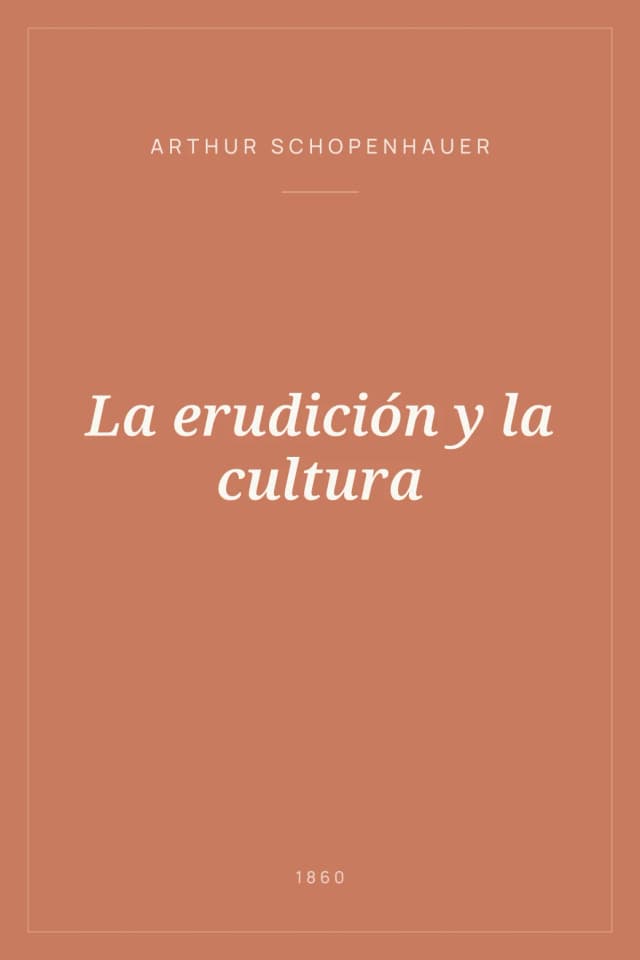 Portada de La erudición y la cultura