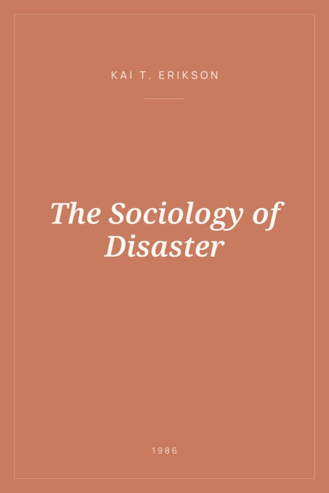 Portada de The Sociology of Disaster