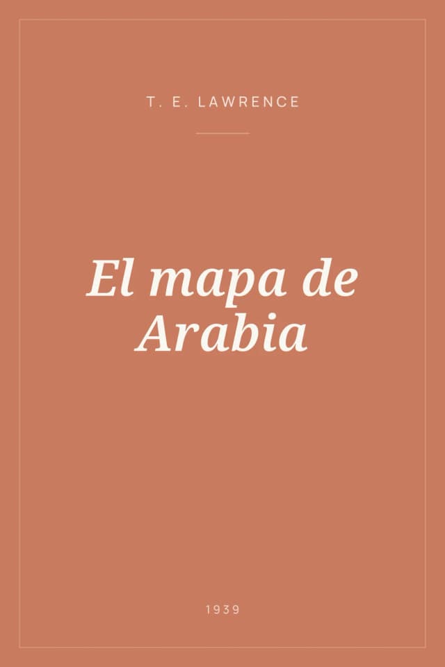 Portada de El mapa de Arabia