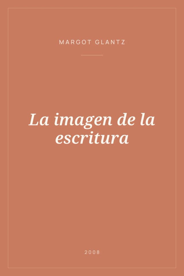 Portada de La imagen de la escritura