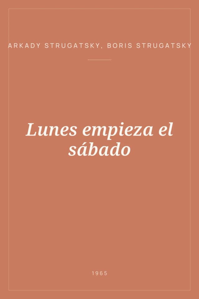 Portada de Lunes empieza el sábado