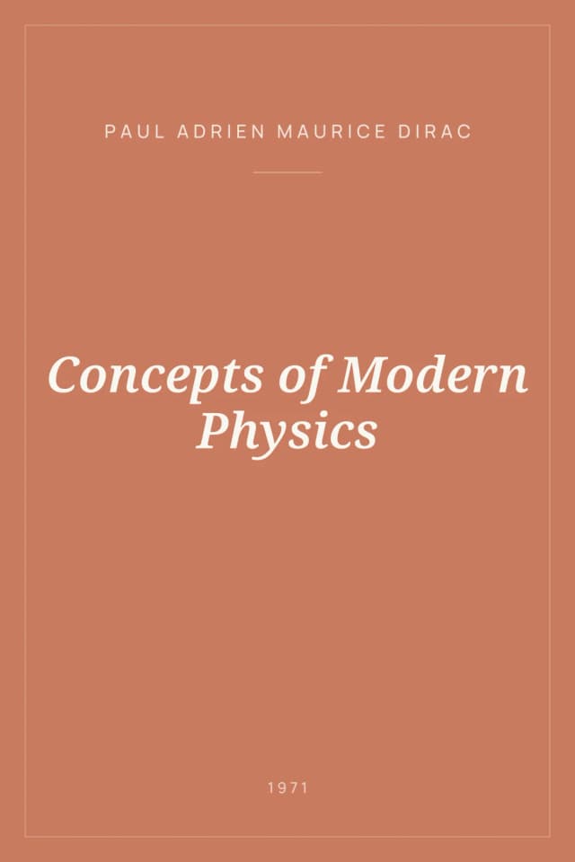 Portada de Concepts of Modern Physics
