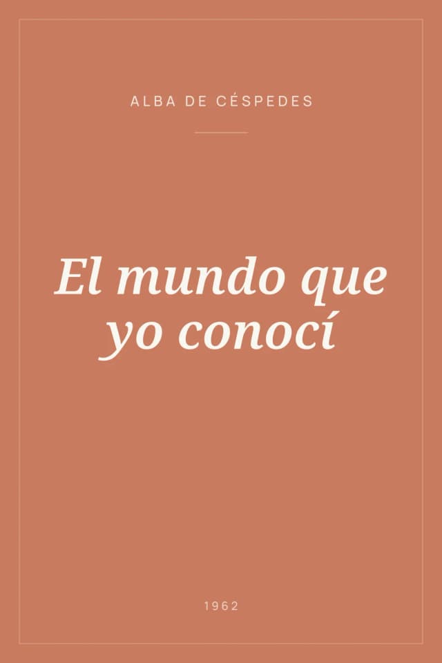 Portada de El mundo que yo conocí