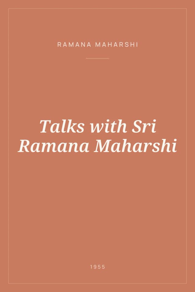 Portada de Talks with Sri Ramana Maharshi