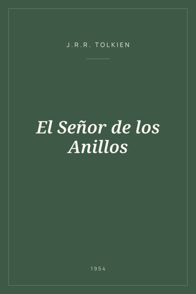 Portada de El Señor de los Anillos