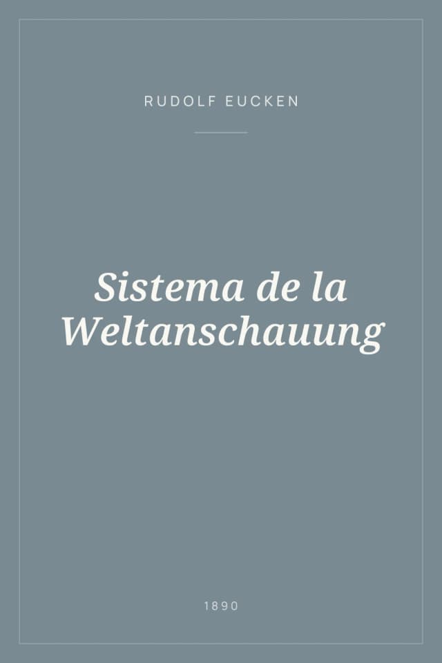 Portada de Sistema de la Weltanschauung