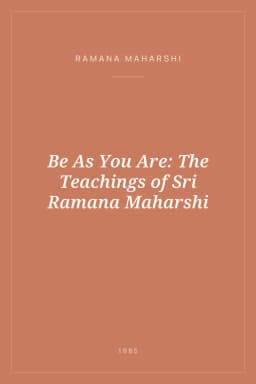 Portada de Be As You Are: The Teachings of Sri Ramana Maharshi