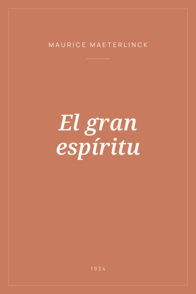 Portada de El gran espíritu