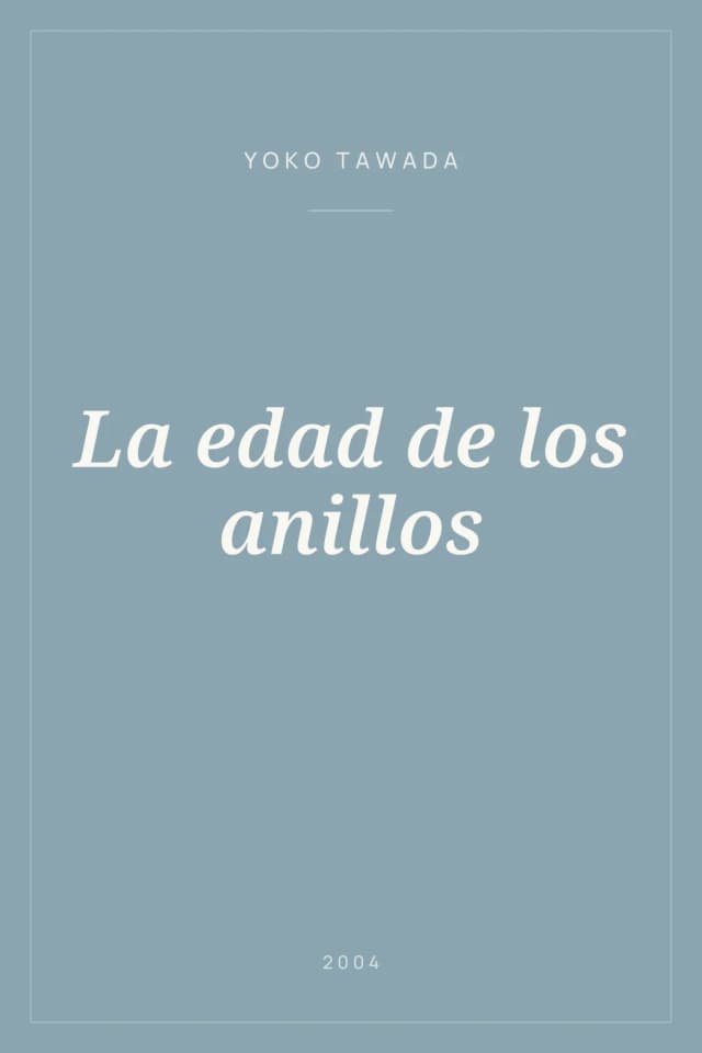 Portada de La edad de los anillos