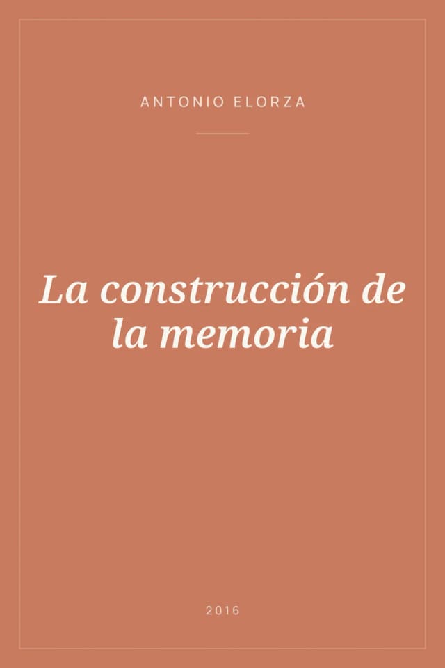 Portada de La construcción de la memoria