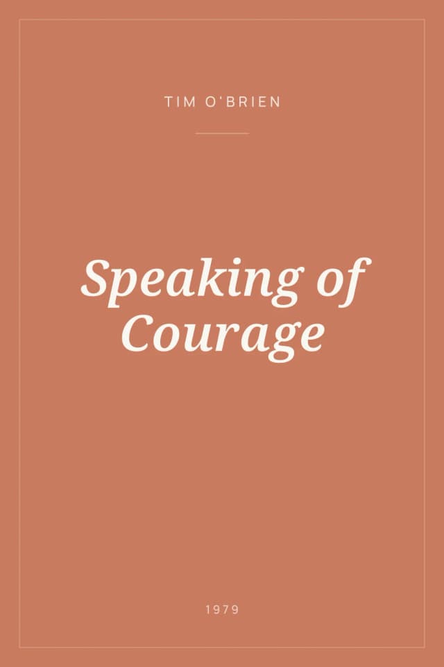 Portada de Speaking of Courage