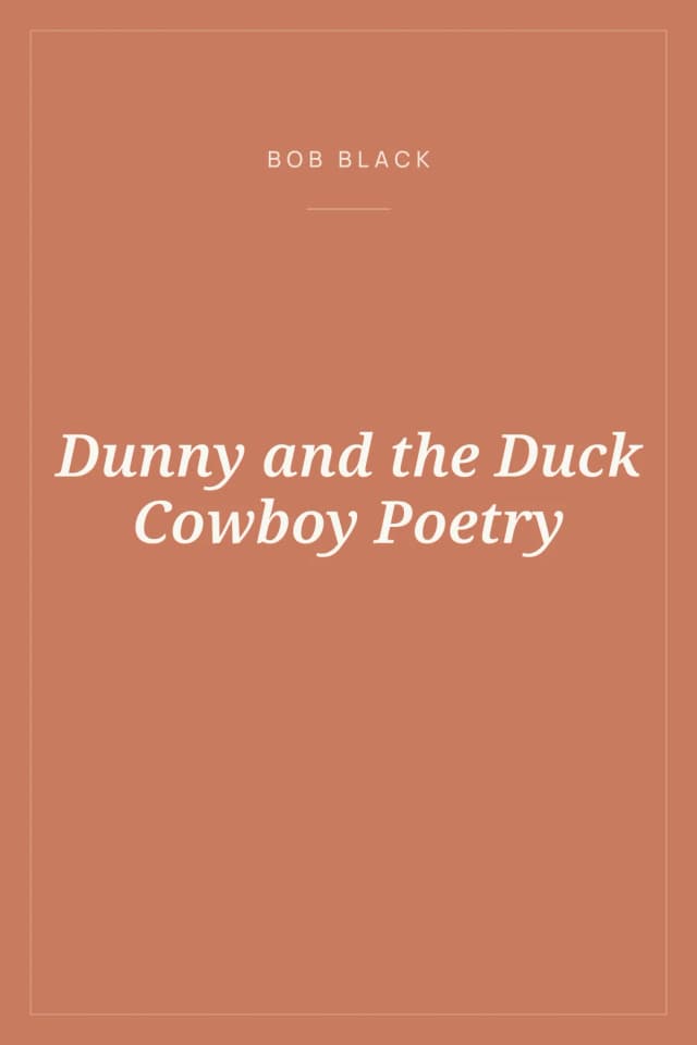 Portada de Dunny and the Duck Cowboy Poetry