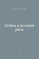 Portada de Crítica a la razón pura