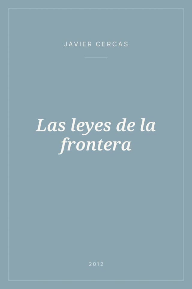 Portada de Las leyes de la frontera