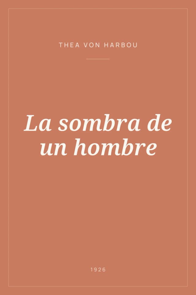 Portada de La sombra de un hombre