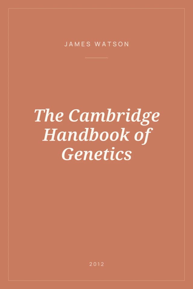 Portada de The Cambridge Handbook of Genetics