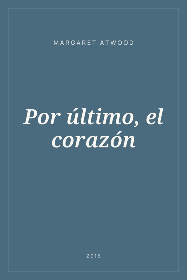 Portada de Por último, el corazón