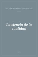 Portada de La ciencia de la cualidad