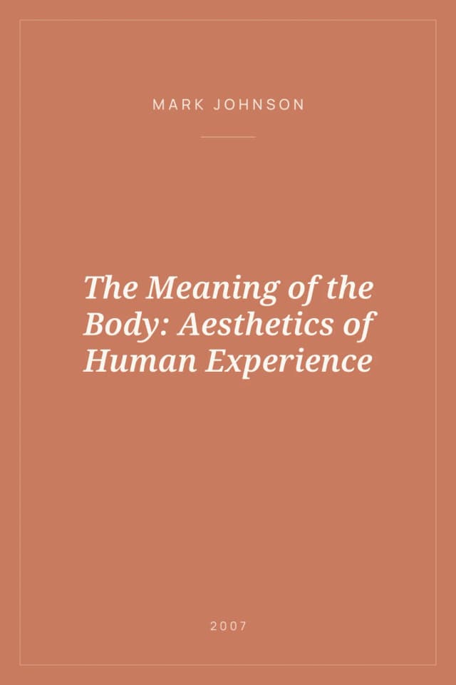 Portada de The Meaning of the Body: Aesthetics of Human Experience