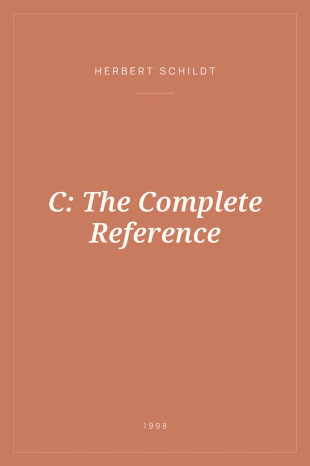 Portada de C: The Complete Reference