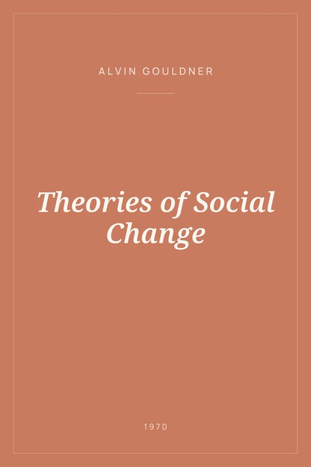 Portada de Theories of Social Change