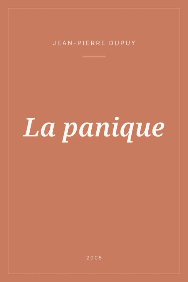 Portada de La panique