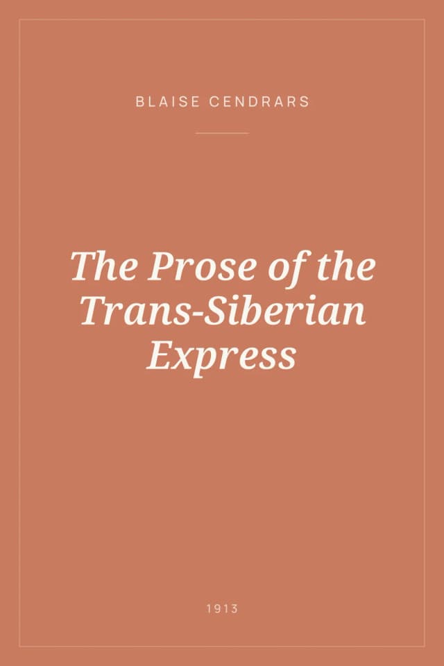 Portada de The Prose of the Trans-Siberian Express