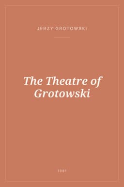Portada de The Theatre of Grotowski