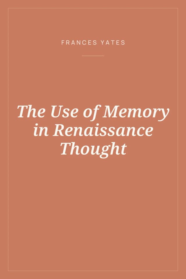 Portada de The Use of Memory in Renaissance Thought