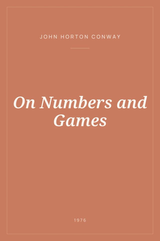 Portada de On Numbers and Games