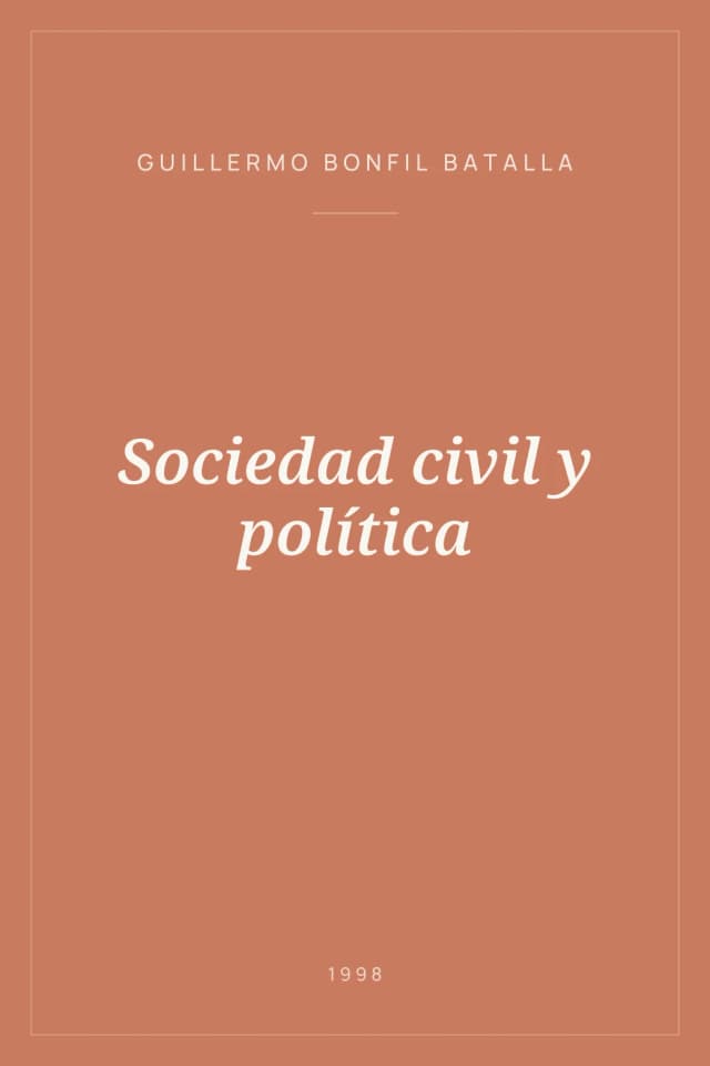 Portada de Sociedad civil y política