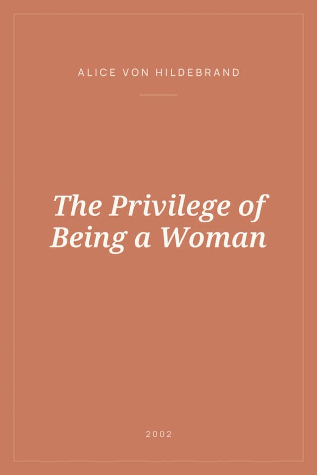 Portada de The Privilege of Being a Woman