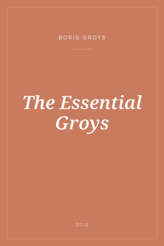 Portada de The Essential Groys