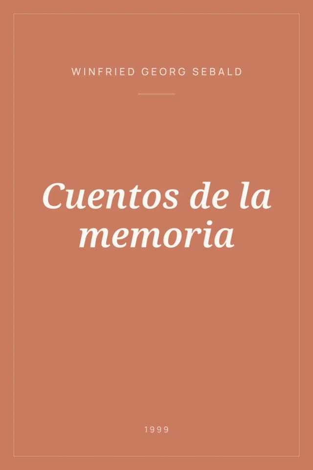 Portada de Cuentos de la memoria