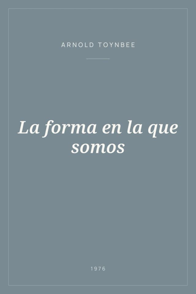Portada de La forma en la que somos