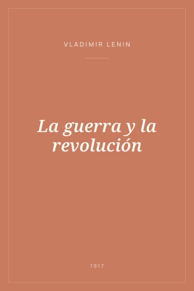 Portada de La guerra y la revolución