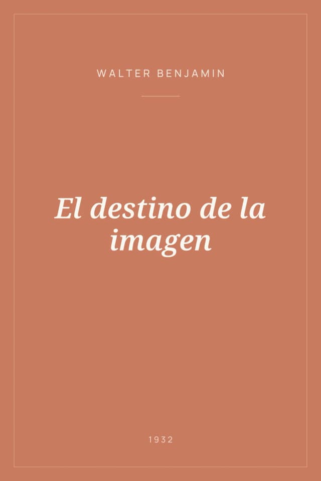 Portada de El destino de la imagen