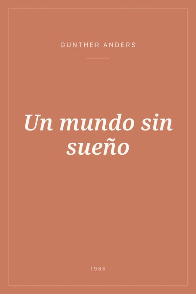 Portada de Un mundo sin sueño
