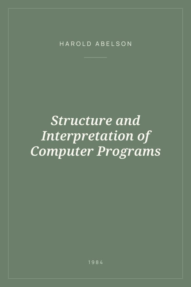 Portada de Structure and Interpretation of Computer Programs