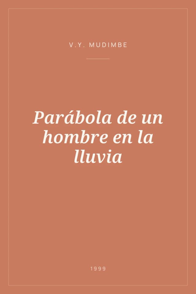 Portada de Parábola de un hombre en la lluvia