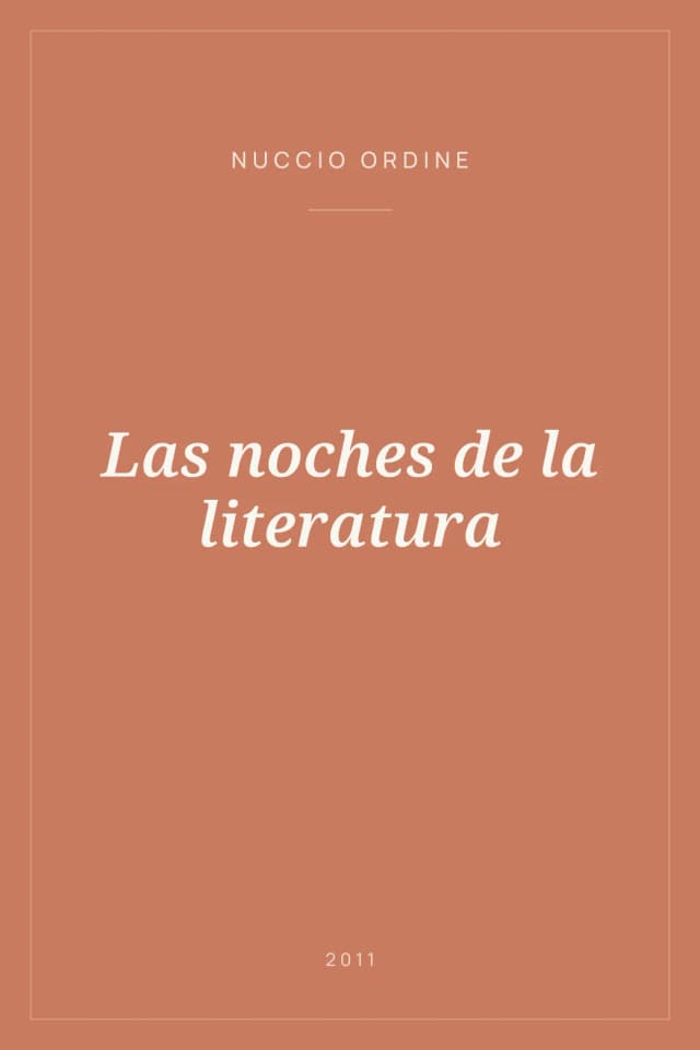 Portada de Las noches de la literatura