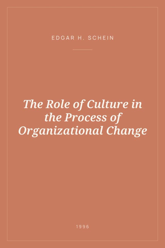 Portada de The Role of Culture in the Process of Organizational Change