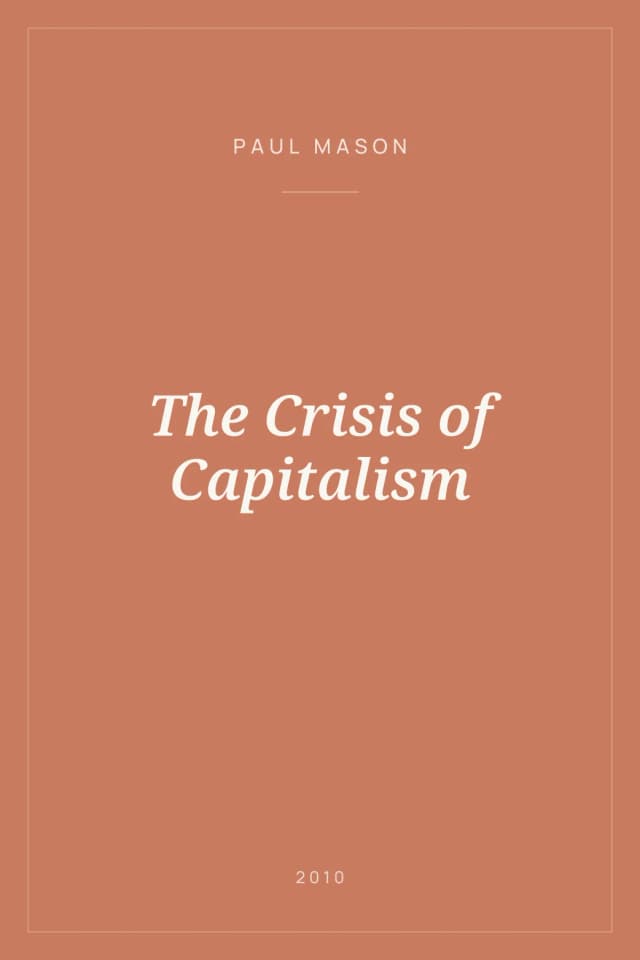 Portada de The Crisis of Capitalism